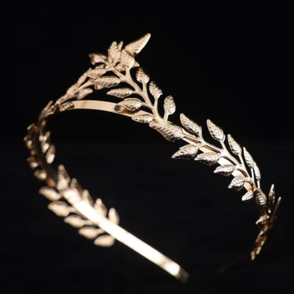 Gold Laurel Leaf Headband Crown Greek Roman Tiara for Women Cosplay Party - Picture 4 of 5